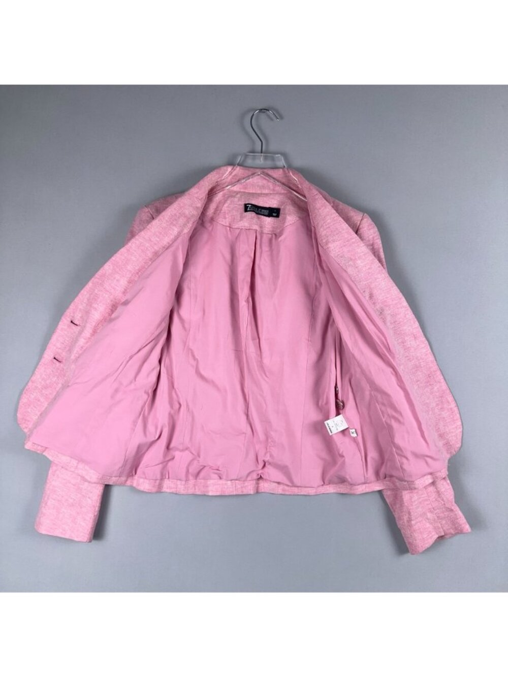 7th Avenue Blazer Jacket Size 4 Pink Long Sleeves Two-Button Lightweight - Picture 6 of 13